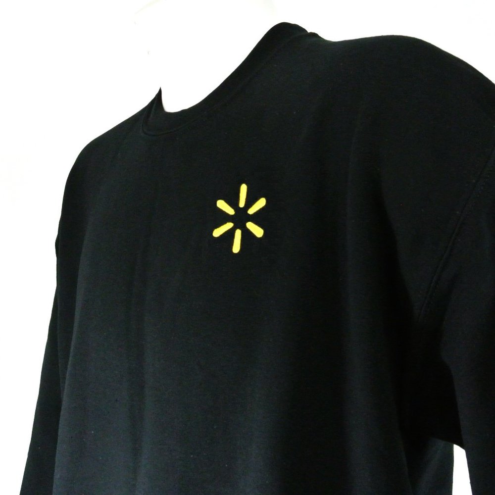 WALMART Spark Associate Black Sweatshirt Employee Uniform Shirt Size XL NWT